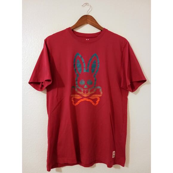 Psycho Bunny Logo Graphic T-Shirt Magenta Hot Pink Size 6 (Large) - Picture 1 of 6